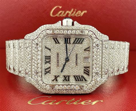 cartier santos iced out price